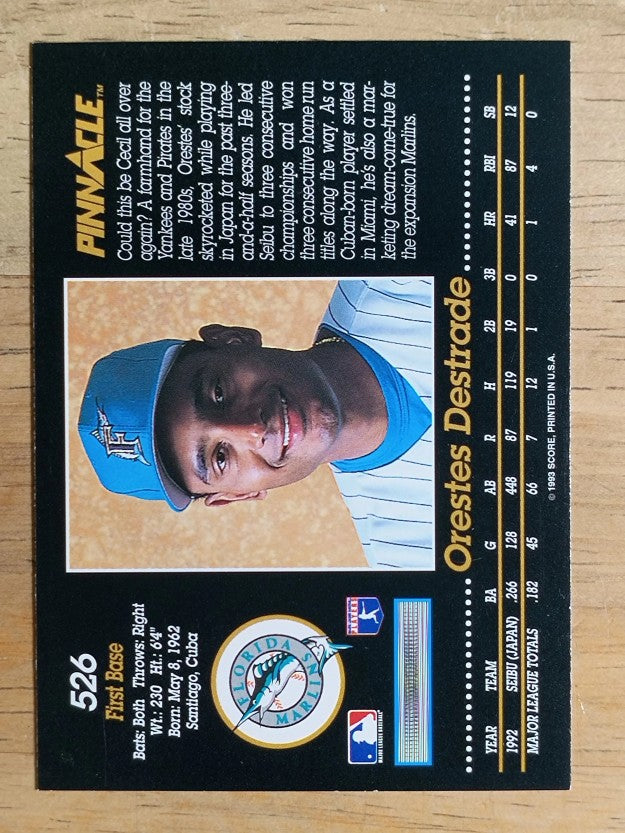 1993 Pinnacle #526 Orestes Destrade