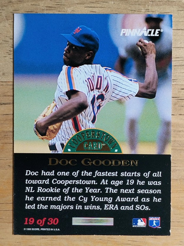 1993 Pinnacle Cooperstown #19 Dwight Gooden