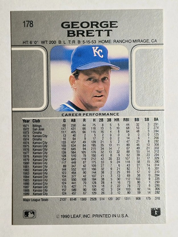 1990 Leaf #178 George Brett