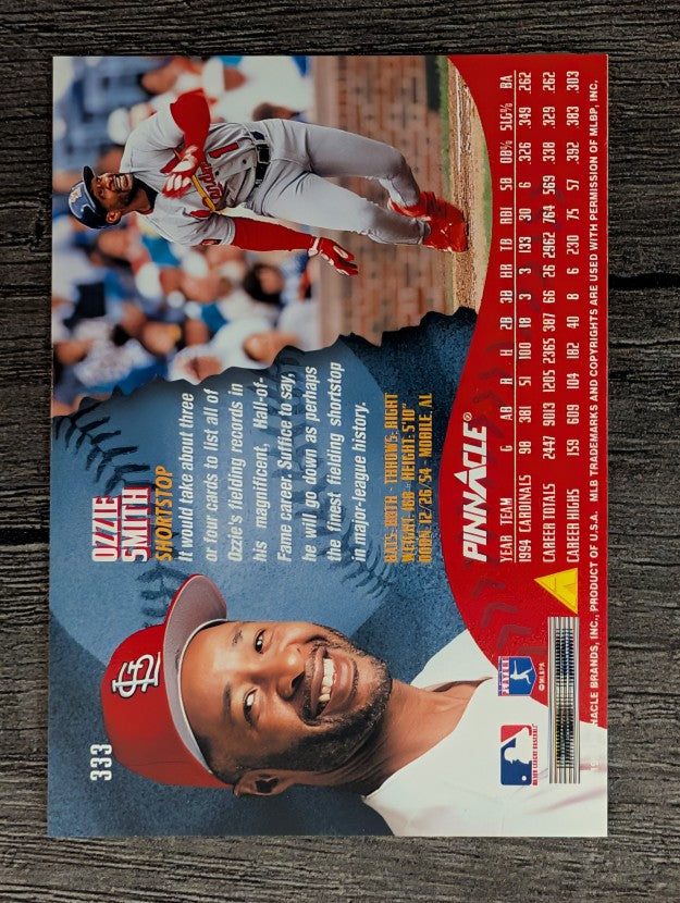 1995 Pinnacle #333 Ozzie Smith
