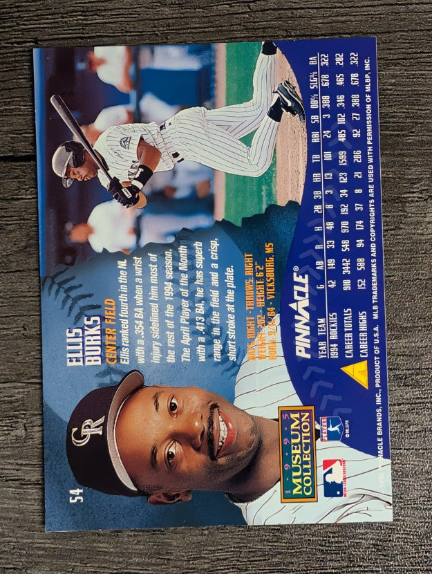1995 Pinnacle Museum Collection #54 Ellis Burks