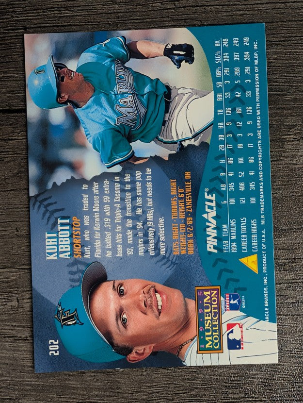 1995 Pinnacle Museum Collection #202 Kurt Abbott