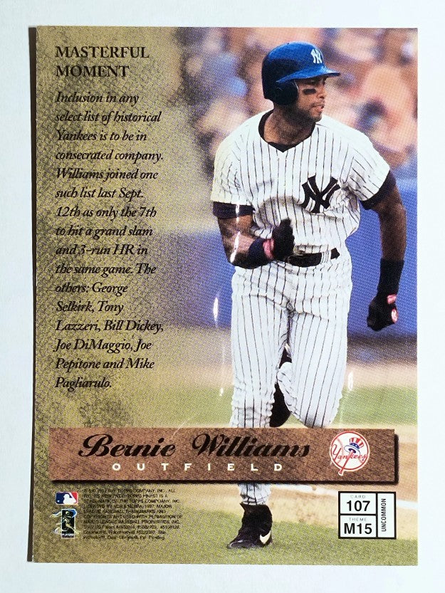 1997 Finest Embossed #107 Bernie Williams S