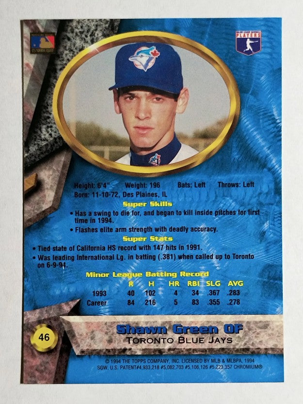 1994 Bowman's Best #B46 Shawn Green
