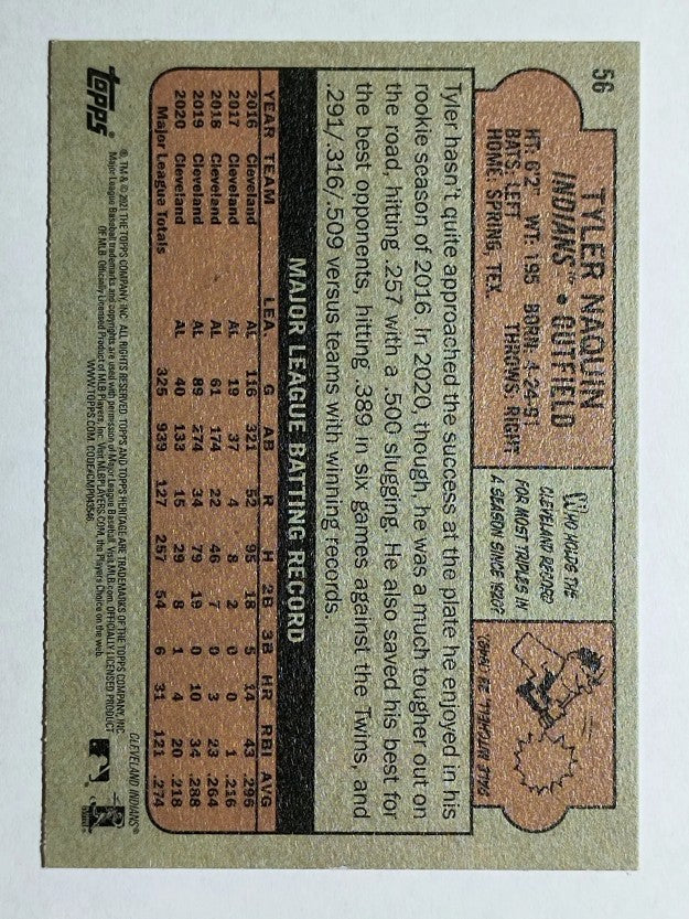2021 Topps Heritage #56 Tyler Naquin
