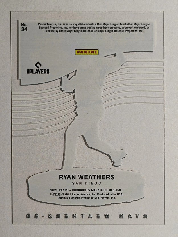 2021 Panini Magnitude #34 Ryan Weathers RC