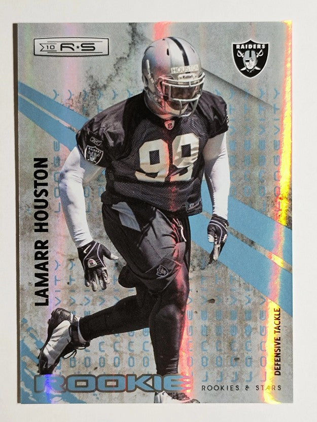 2010 Rookies and Stars Longevity Parallel Platinum #215 Lamarr Houston