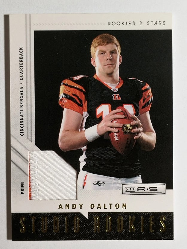 2011 Rookies and Stars Studio Rookies Materials Prime #12 Andy Dalton
