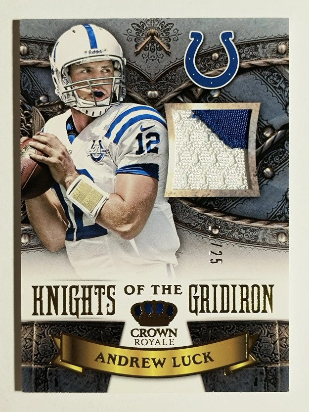 2013 Crown Royale Knights of the Gridiron Materials Prime #3 Andrew Luck