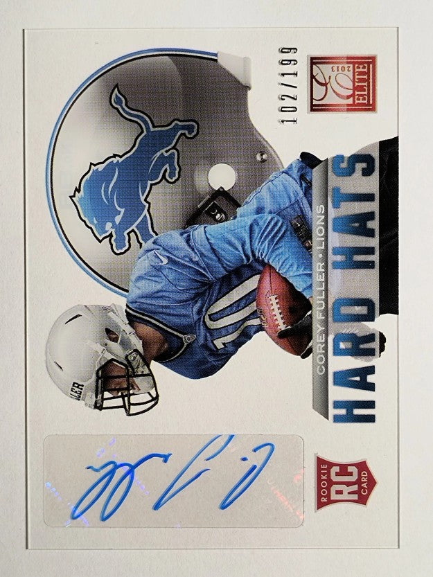 2013 Elite Rookie Hard Hats Autographs #88 Corey Fuller/199