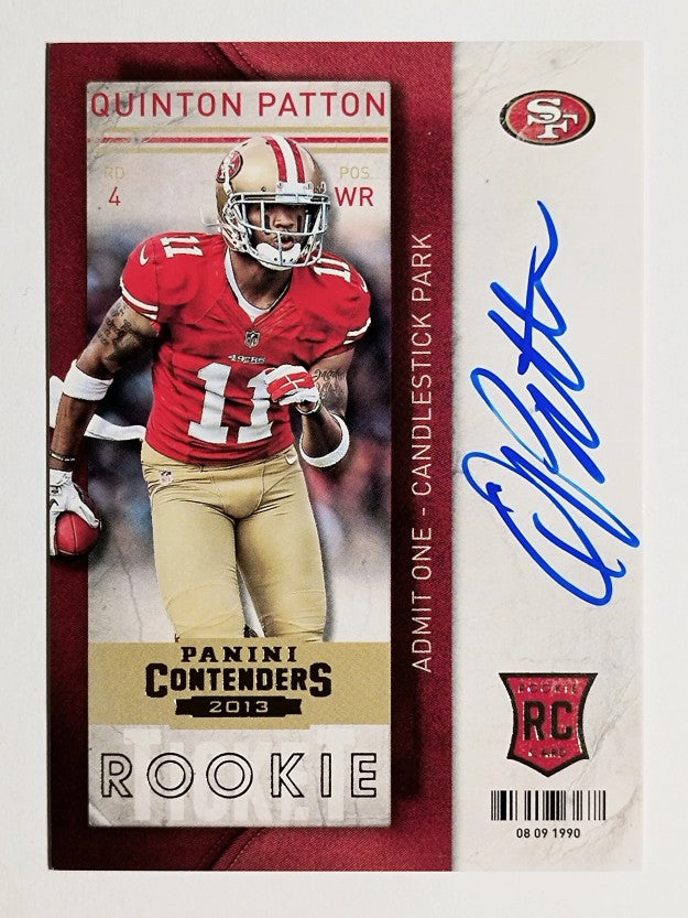 2013 Panini Contenders #230A Quinton Patton AU RC