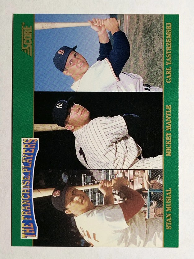 1992 Score Franchise #4 Stan Musial/Mickey Mantle/Carl Yastrzemski