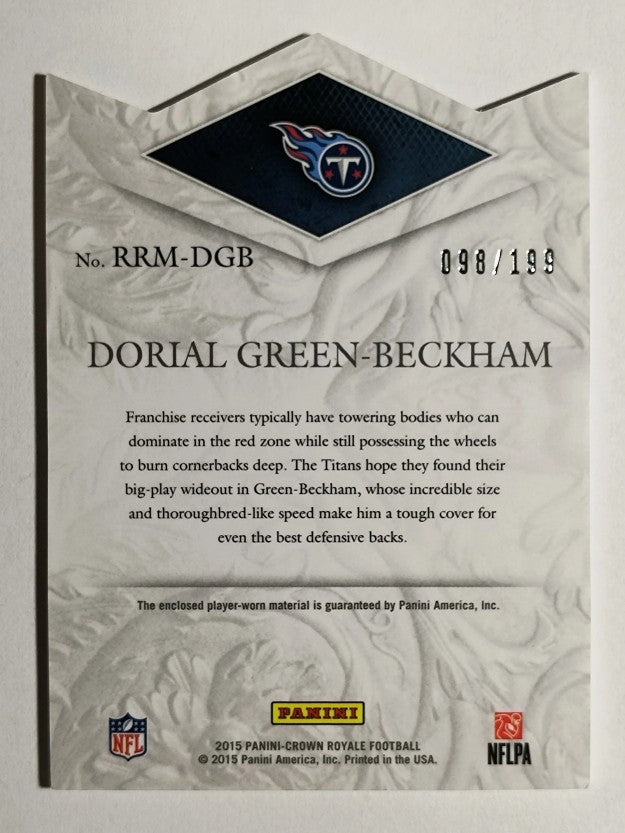 2015 Crown Royale Rookie Royalty Materials Bronze #RRMDGB Dorial Green-Beckham