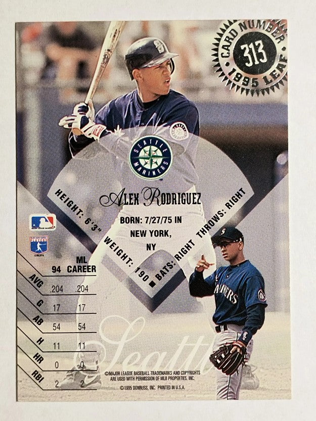 1995 Leaf #313 Alex Rodriguez