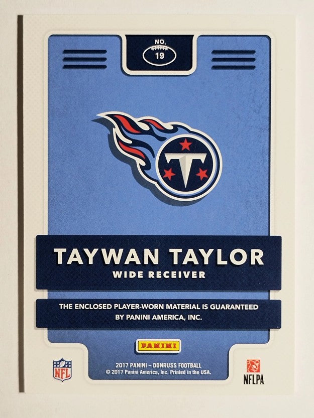 2017 Donruss Rookie Phenom Jerseys Red #19 Taywan Taylor