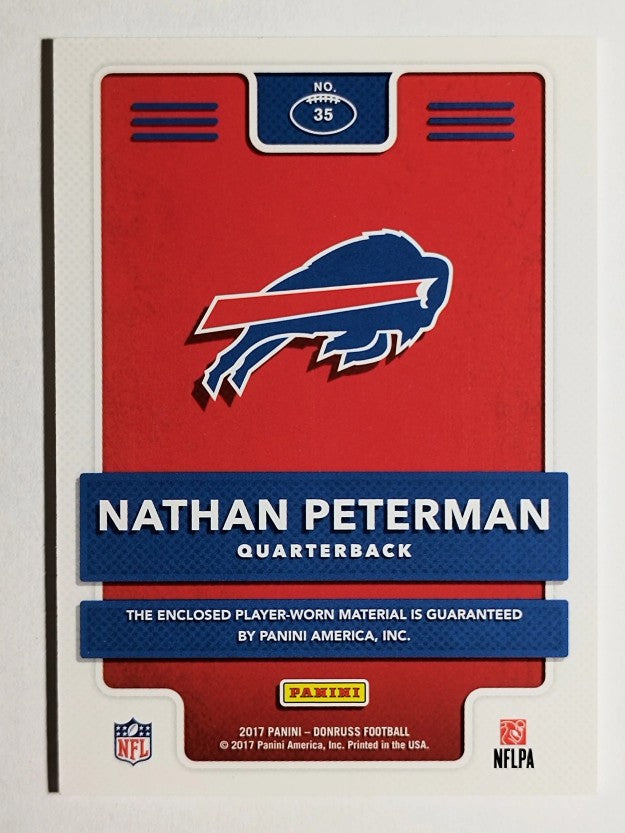 2017 Donruss Rookie Phenom Jerseys Red #35 Nathan Peterman