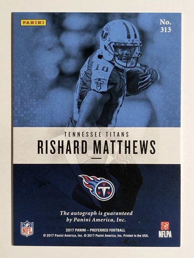 2017 Panini Preferred Chain Reaction Second Down #313 Rishard Matthews AU/25