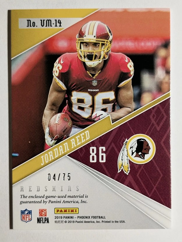 2019 Panini Phoenix Veteran Materials Purple #14 Jordan Reed/75