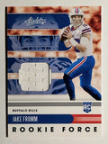 2020 Absolute Rookie Force Jerseys #5 Jake Fromm