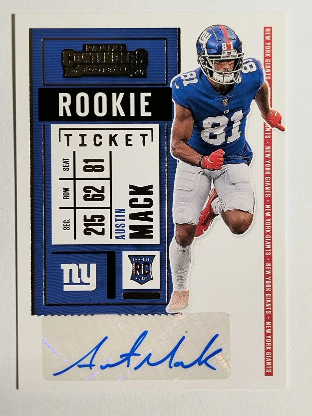 2020 Panini Contenders #244 Austin Mack AU RC