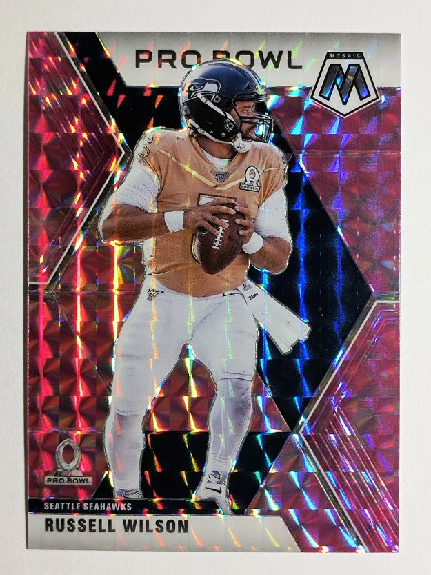 2020 Panini Mosaic Mosaic Camo Pink #260 Russell Wilson PB