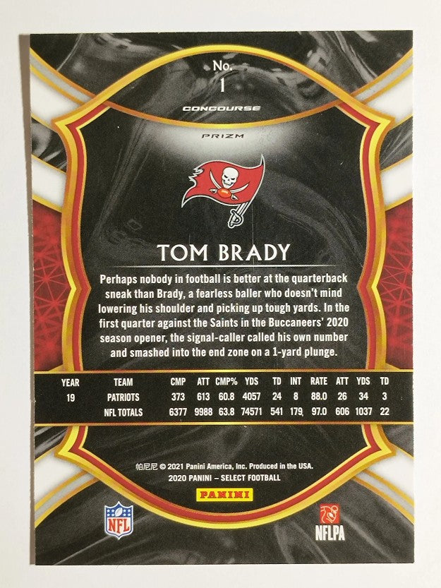 2020 Select Prizm Silver #1 Tom Brady