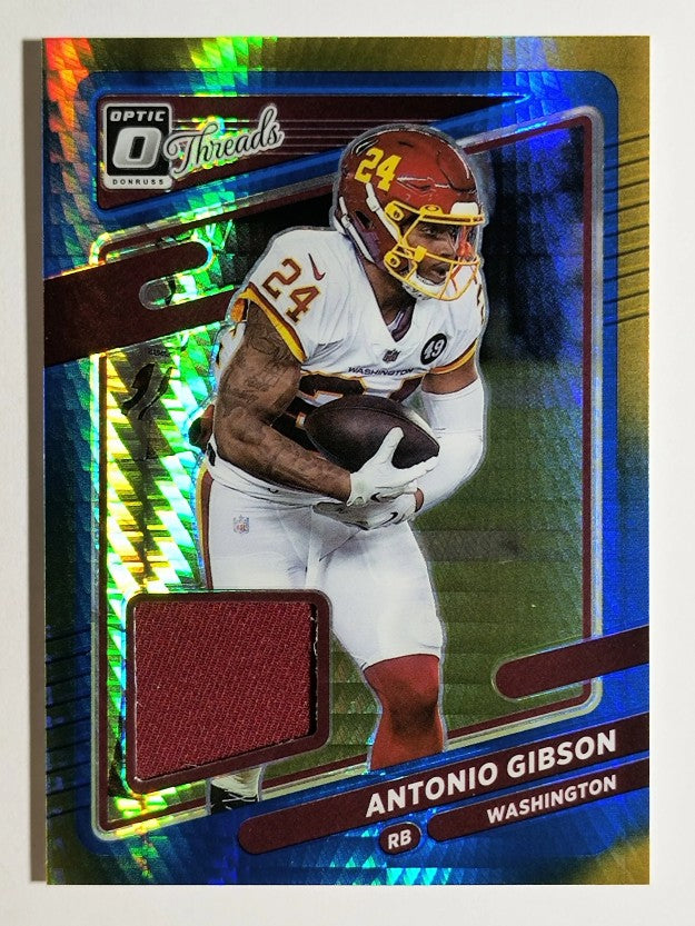 2021 Donruss Optic Donruss Threads Blue Hyper #1 Antonio Gibson