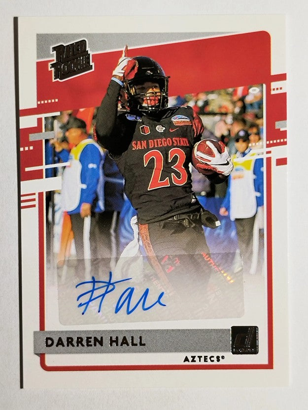 2021 Chronicles Draft Picks Donruss Rated Rookies Autographs #8 Darren Hall