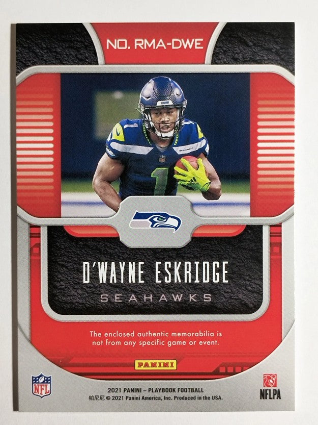 2021 Panini Playbook Rookie Materials #8 D'Wayne Eskridge