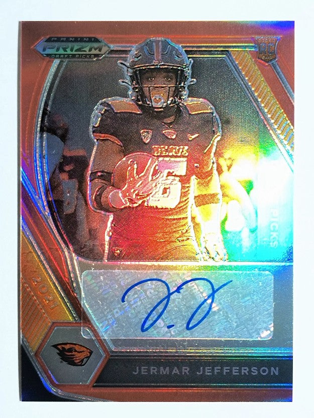 2021 Panini Prizm Draft Picks Autographs Prizms Red #322 Jermar Jefferson