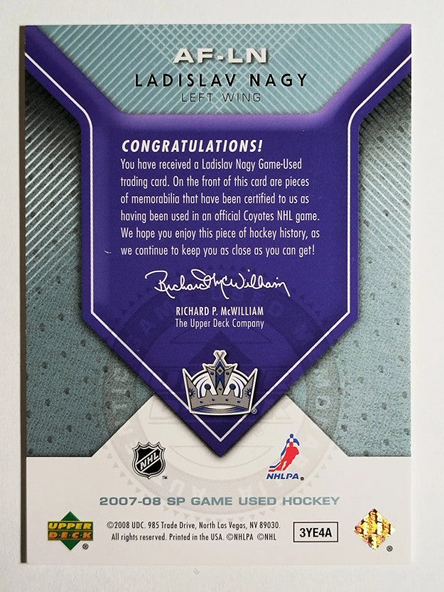 2007-08 SP Game Used Authentic Fabrics Rainbow #AFLN Ladislav Nagy