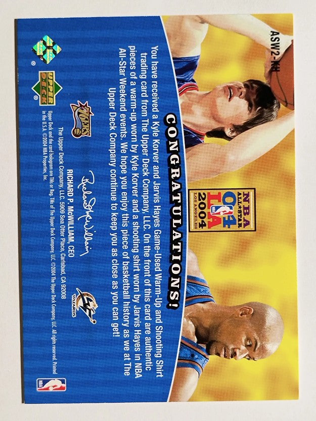 2004-05 Upper Deck All-Star Weekend Authentics Dual #KH Kyle Korver/Jarvis Hayes