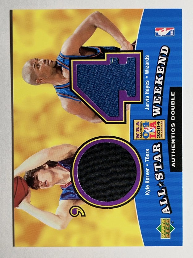 2004-05 Upper Deck All-Star Weekend Authentics Dual #KH Kyle Korver/Jarvis Hayes