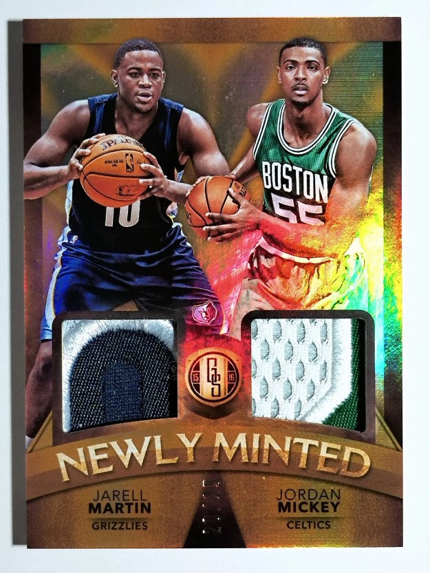 2015-16 Gold Standard Newly Minted Memorabilia Duals Jarell Martin/Jordan Mickey
