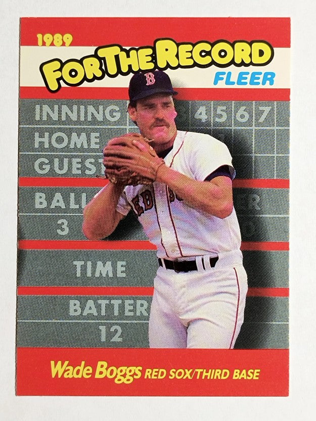 1989 Fleer For The Record #1 Wade Boggs