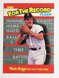 1989 Fleer For The Record #1 Wade Boggs