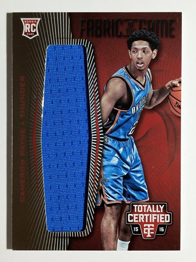 2015-16 Totally Certified Rookie Fabric of the Game Jerseys Red Cameron Payne