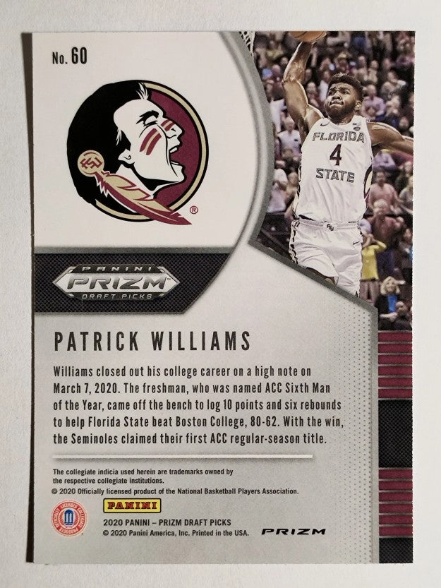 2020-21 Panini Prizm Draft Picks Prizms Silver #60 Patrick Williams