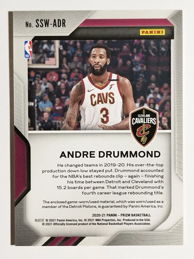 2020-21 Panini Prizm Sensational Swatches #32 Andre Drummond