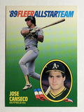1989 Fleer All-Stars #2 Jose Canseco