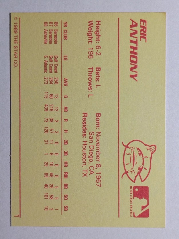 1989 Star #1 Eric Anthony