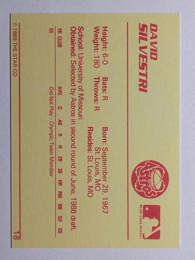 1989 Star #18 David Silvestri