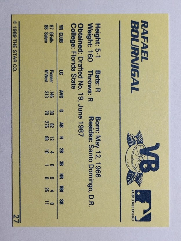 1989 Star #27 Rafael Bournigal