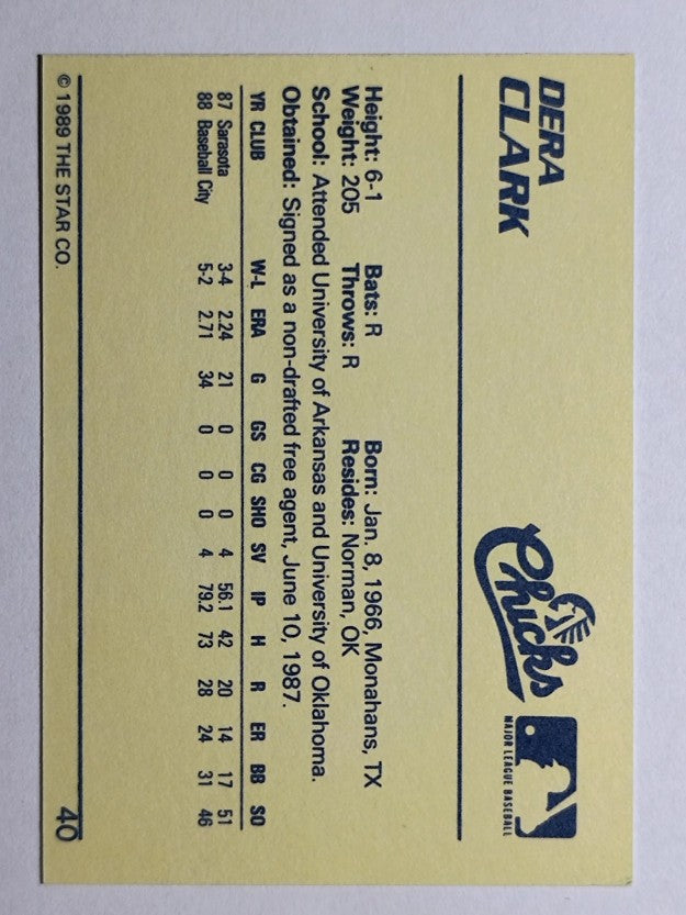 1989 Star #40 Dera Clark