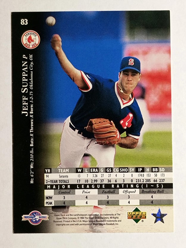 1995 Upper Deck Minors Future Stock #83 Jeff Suppan