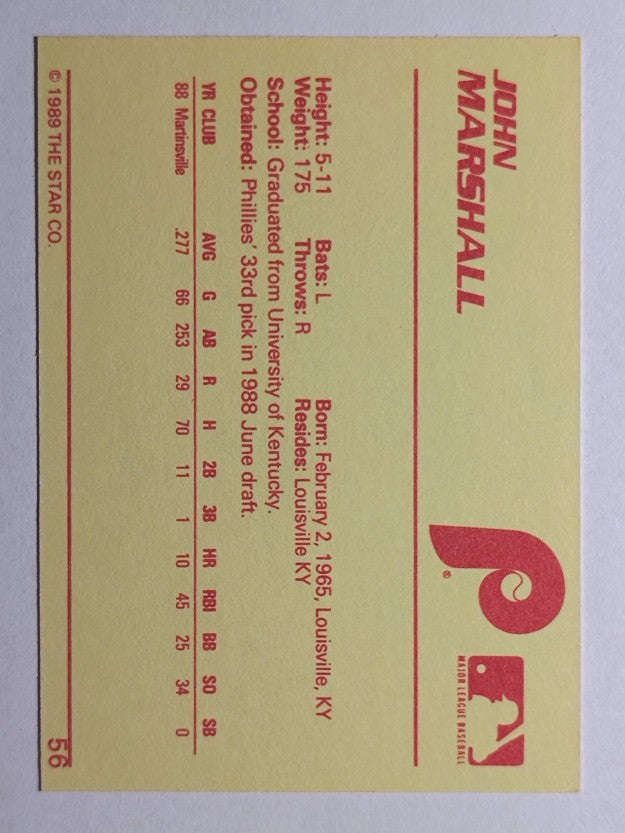 1989 Star #56 John Marshall