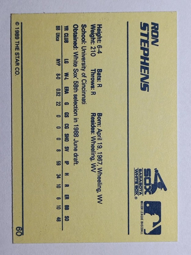 1989 Star #60 Ron Stephens