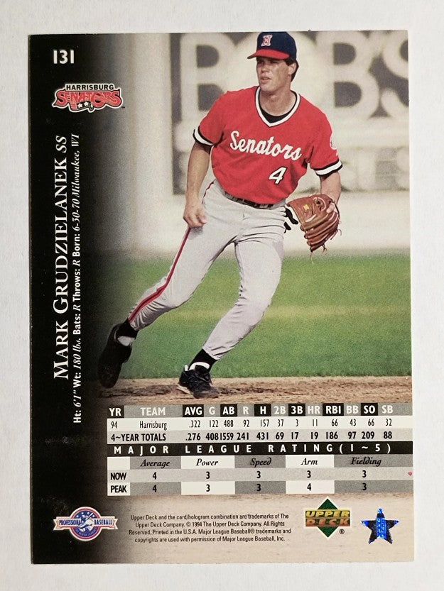 1995 Upper Deck Minors Future Stock #131 Mark Grudzielanek