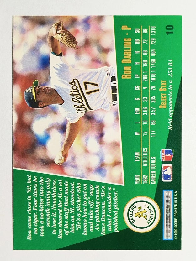 1993 Select #10 Ron Darling