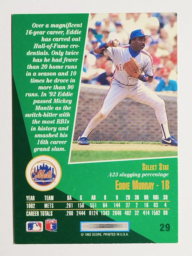 1993 Select #29 Eddie Murray